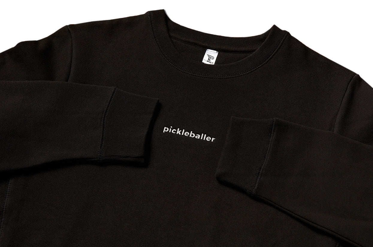Embroidered Pickleballer Crewneck Unisex Sweatshirt