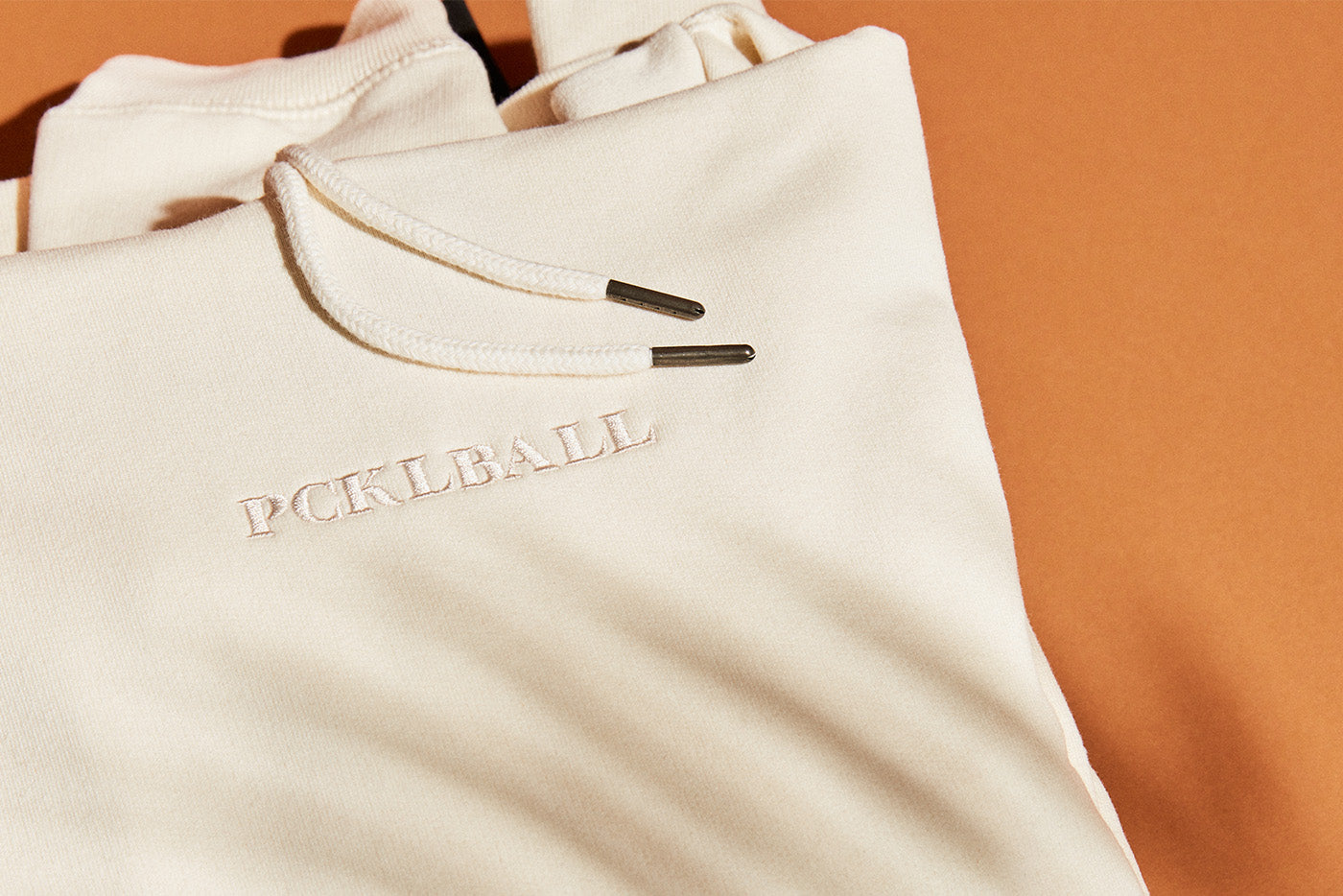 Cream Embroidered PCKLBALL Unisex Hoodie